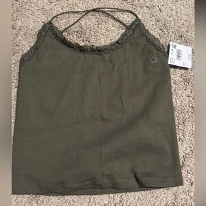American Eagle Outfitters Khaki Lace Cami Top